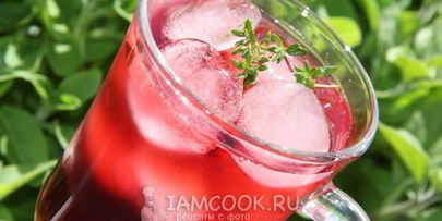 напиток из каркаде с тимьяном