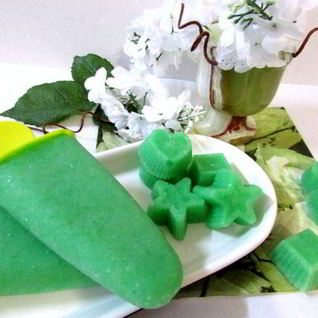 Огуречный лед с мятным сиропом