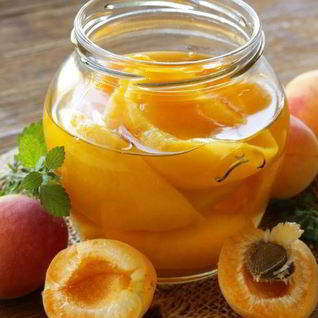 Персики в сиропе с мятой