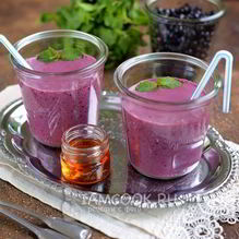 Рецепт Протеиновый коктейль с черникой и творогом