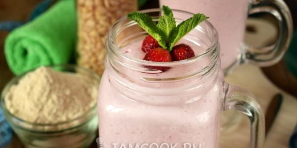 Рецепт протеиновый коктейль с творогом и кедровой мукой