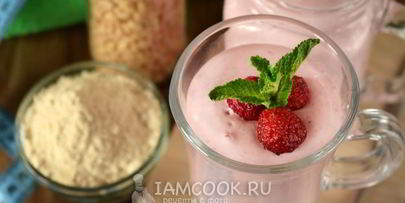 протеиновый коктейль с творогом и кедровой мукой