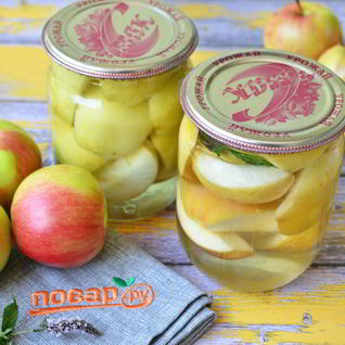 Яблоки в сиропе на зиму