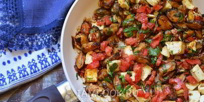 горячий салат с мидиями