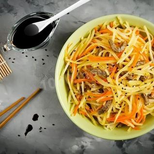 Корейский салат с говядиной