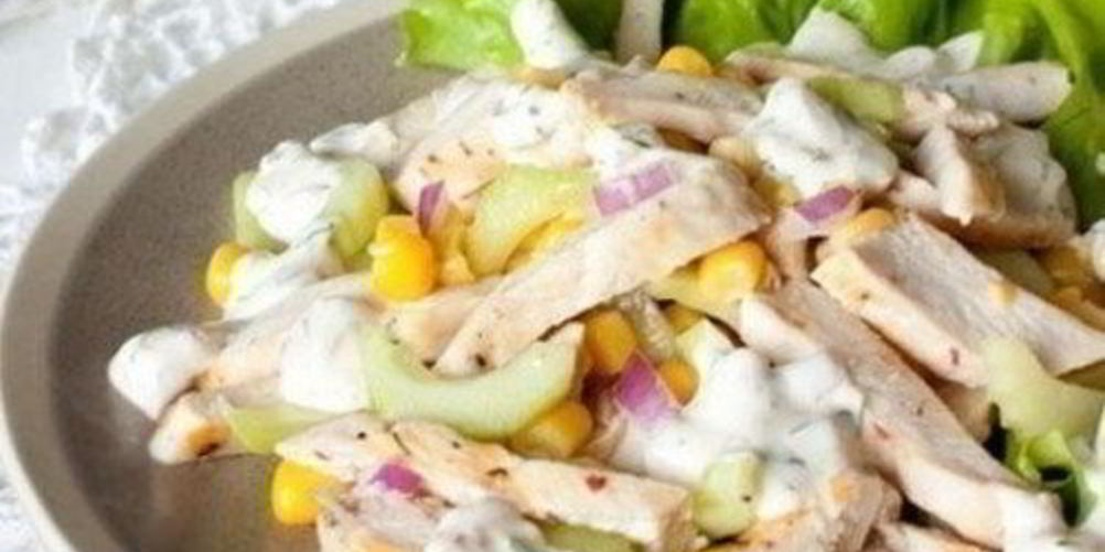 Рецепт летний салат с курицей