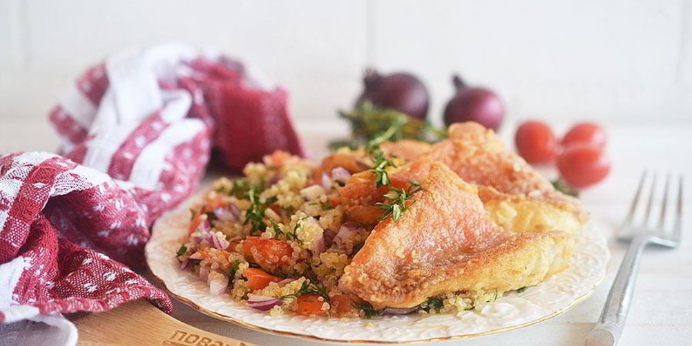 Рецепт морской окунь с табуле из киноа