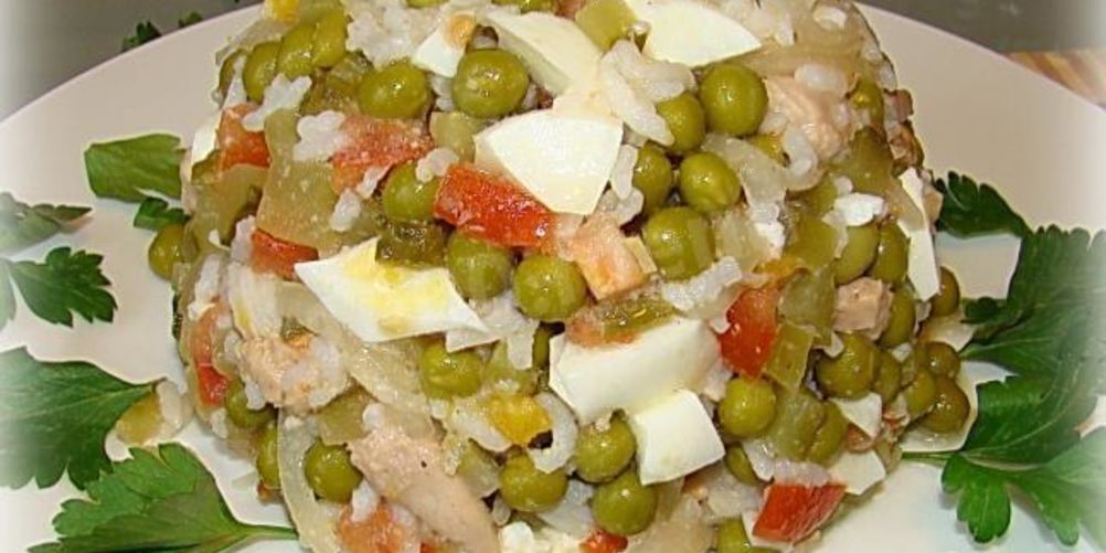 Рецепт печень трески с рисом салат