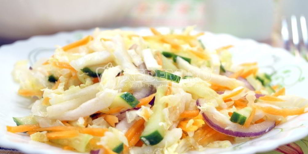 Рецепт простой салат из пекинской капусты