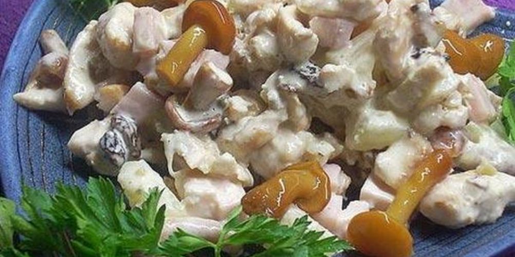 Рецепт простой салат с грибами и овощами