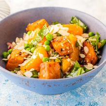 Рецепт Рисовый азиатский салат с теплым лососем