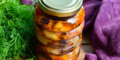 салат десяточка с баклажанами на зиму