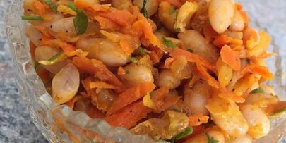 салат с фасолью и морковью