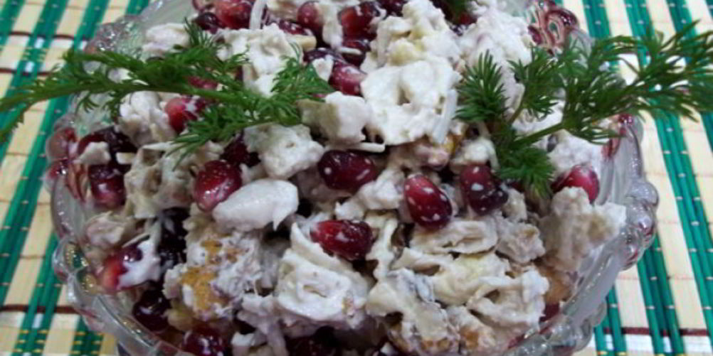 Рецепт салат из граната и грецких орехов