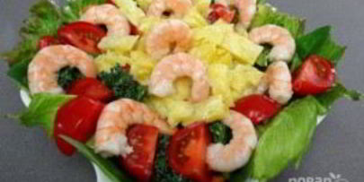 салат из креветок и ананаса