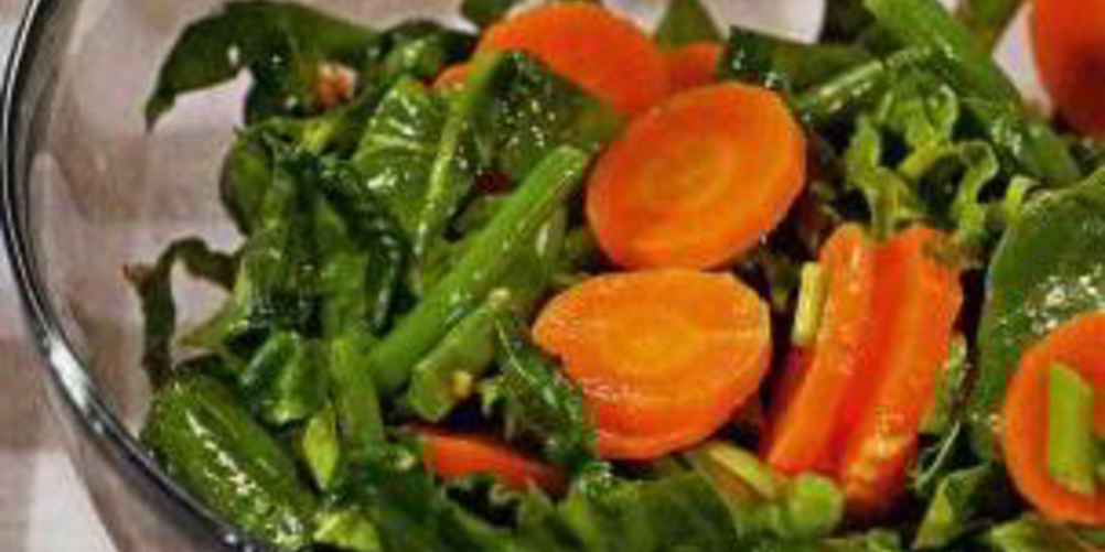 Рецепт салат из моркови и шпината