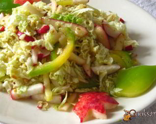 Салат из пекинской капусты с конфитюрной заправкой