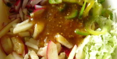 салат из пекинской капусты с конфитюрной заправкой