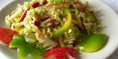 салат из пекинской капусты с конфитюрной заправкой