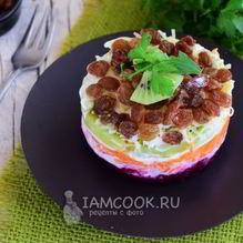 Рецепт Салат из свеклы, моркови и сыра