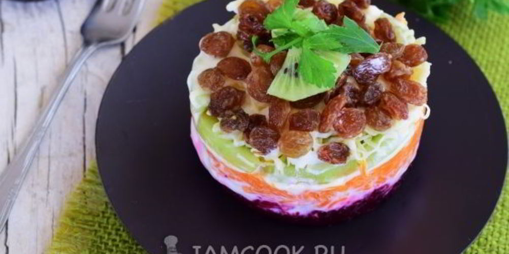 Рецепт салат из свеклы, моркови и сыра