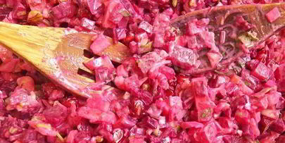 салат из свеклы с гранатом и чесноком