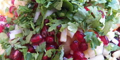 салат из свеклы с гранатом и чесноком