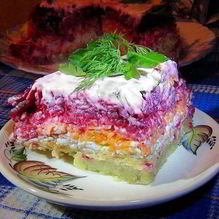 Рецепт Салат из свеклы, сыра и моркови