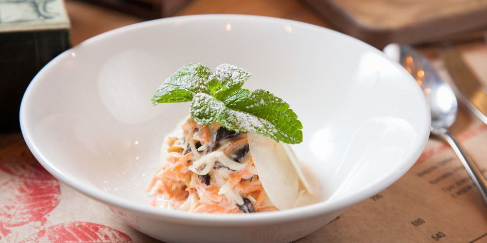 Рецепт салат из зеленого яблока и моркови