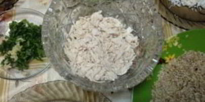 салат нежность с курицей