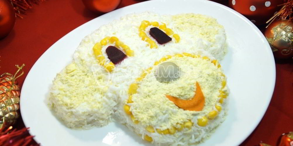 Рецепт салата обезьянки ны нового года