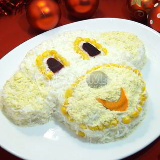 Салат Обезьянка на Новый год