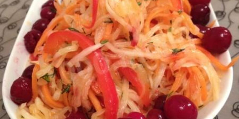 Рецепт салат радужный из свежих овощей для раздельного питания