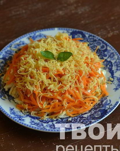 Рецепт Салата с корейской морковью