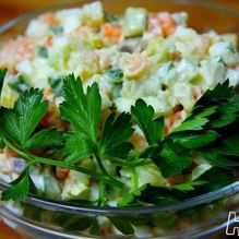 Рецепт Салат с семгой Министерский