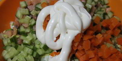 салат с семгой министерский