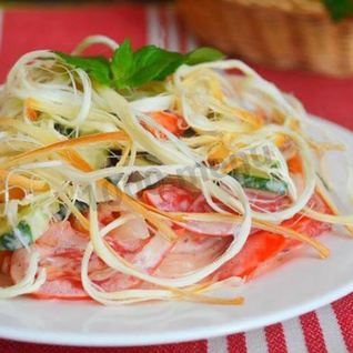 Салат с сыром косичка