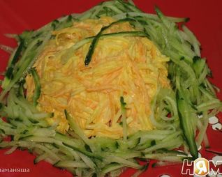 Салат с тыквой и огурцом