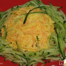 Рецепт Салат с тыквой и огурцом