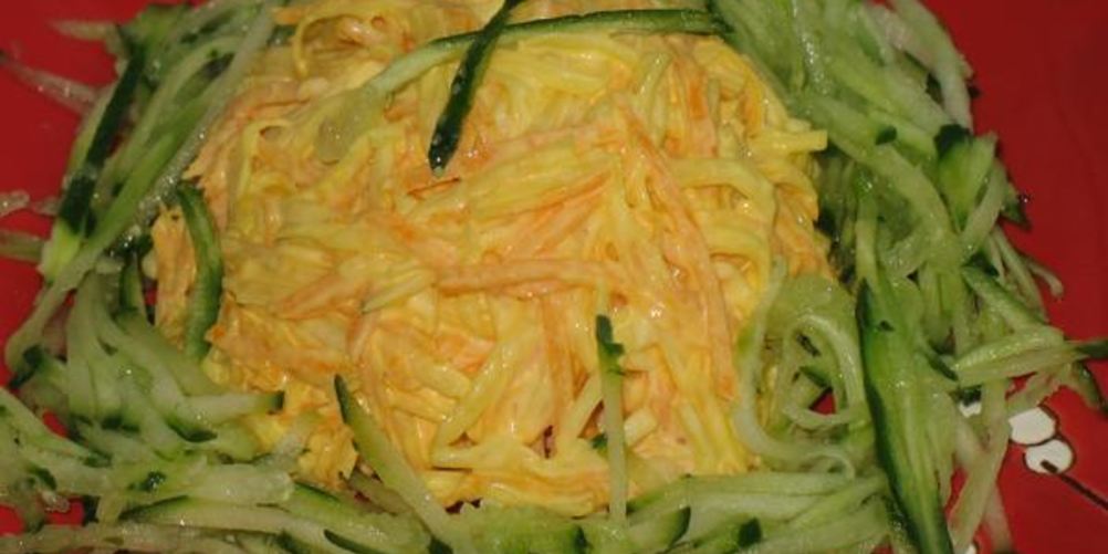 Рецепт салат с тыквой и огурцом