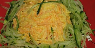 салат с тыквой и огурцом