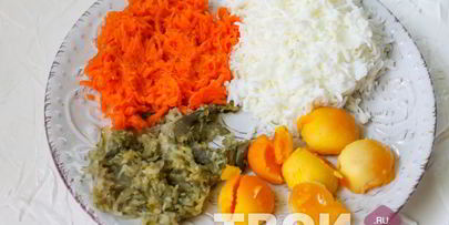 слоеный салат с говяжьей печенью