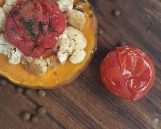 Солнечный салат с тыквой