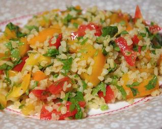 Табуле из булгура с помидорами и мятой