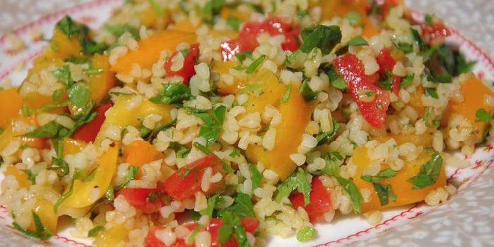 Рецепт табуле из булгура с помидорами и мятой