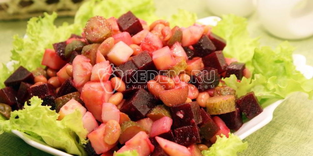 Рецепт винегрета с фасолью