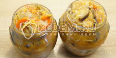 вкусный салат из баклажанов на зиму