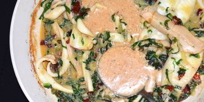 африканский соус со шпинатом с рыбой