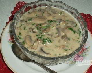 Грибной соус со сметаной