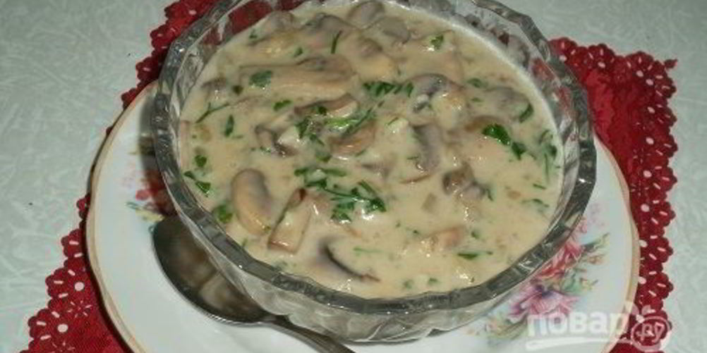 Рецепт грибной соус со сметаной